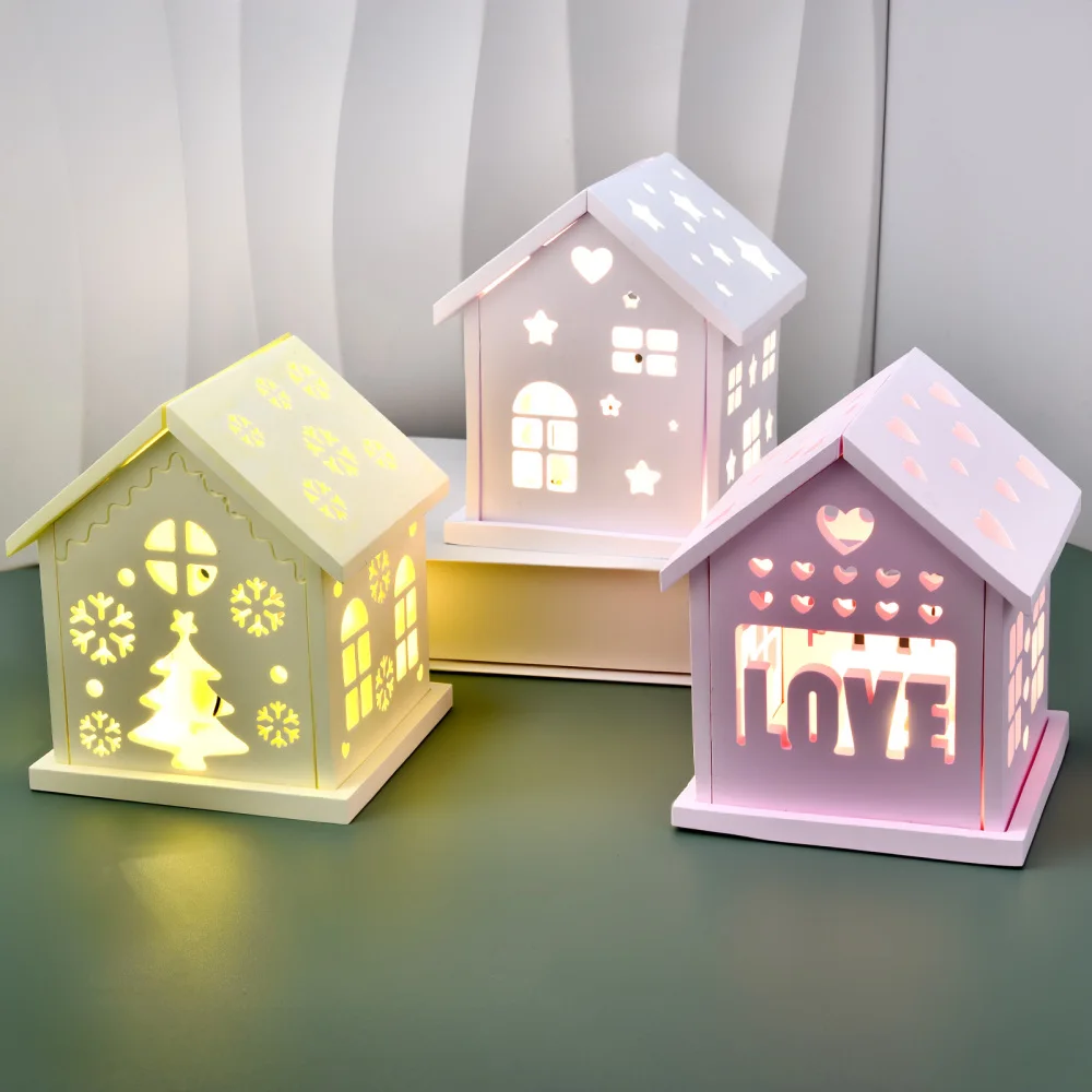 3D House Silicone Mold DIY Christmas Tree Love Star House Ornament Decor Plaster Epoxy Resin Candle Holder Mold Crafts Making