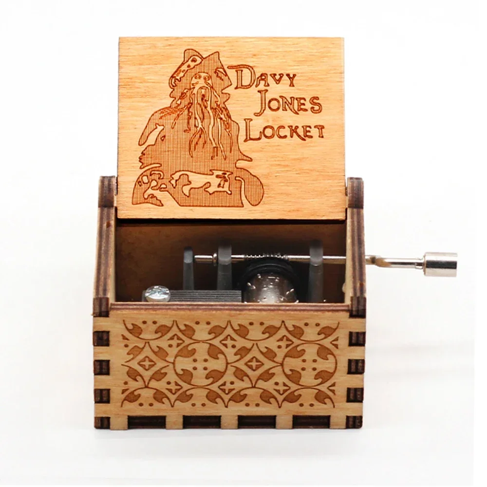 Wooden Anime Figure Music Box The Caribbean Creative Birthday Christmas Valentine's Day Gift