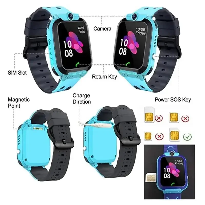 OPPO Kids 4G Smart Watch Mini Kids Phone with Call SOS Camera 3 in 1 Cartoon Watch Girl Boy Birthday Christmas Gift 2026 New