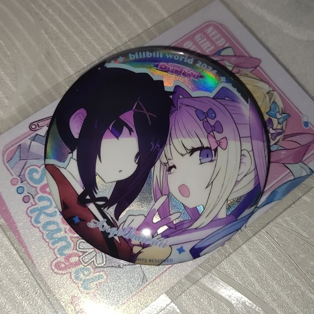 Game NEEDY GIRL OVERDOSE Rain Ame KAnge Cosplay Cartoon Lapel Pins Manga Brooches for Women Jewelry Accessories Christmas Gifts