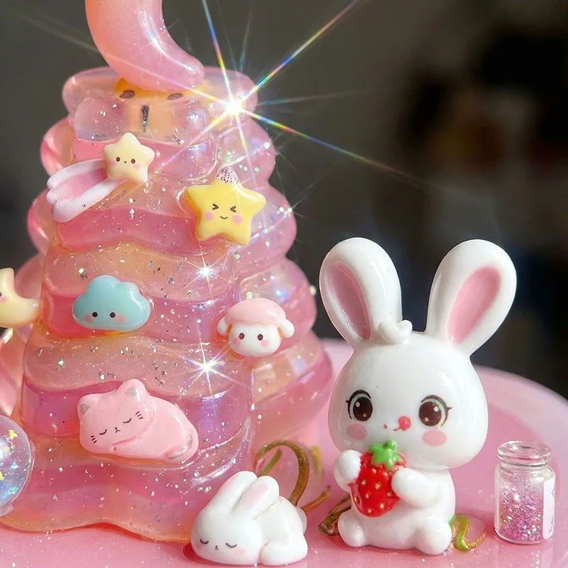 Cute Corner Relief Stickers Stacking Ornaments Christmas Tree 3d Decor Diy Anime Peripheral  Handmade Crafts Toys Surprise Gifts