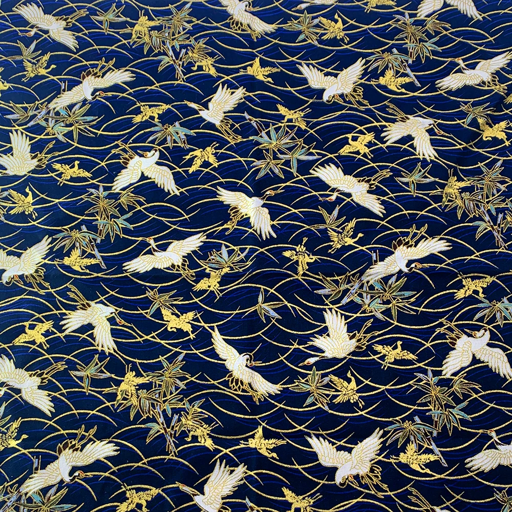 100% Cotton Bronze Fabrics For Sewing DIY Hanfu Japanese Kimono Christmas Gift Packaging Patchwork Sewing Accessories