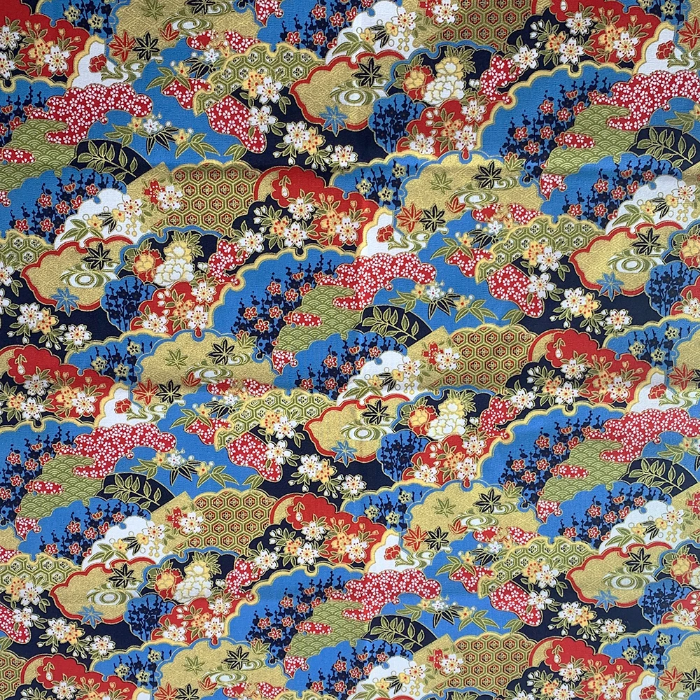 100% Cotton Bronze Fabrics For Sewing DIY Hanfu Japanese Kimono Christmas Gift Packaging Patchwork Sewing Accessories