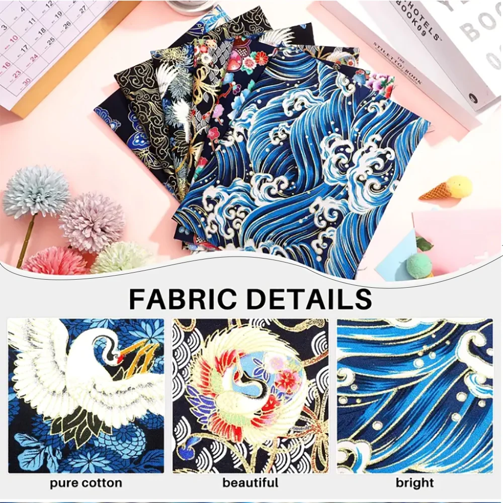 100% Cotton Bronze Fabrics For Sewing DIY Hanfu Japanese Kimono Christmas Gift Packaging Patchwork Sewing Accessories