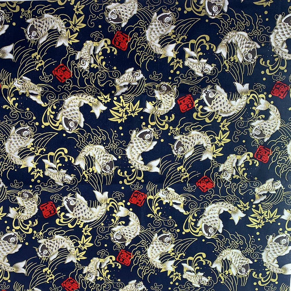 100% Cotton Bronze Fabrics For Sewing DIY Hanfu Japanese Kimono Christmas Gift Packaging Patchwork Sewing Accessories