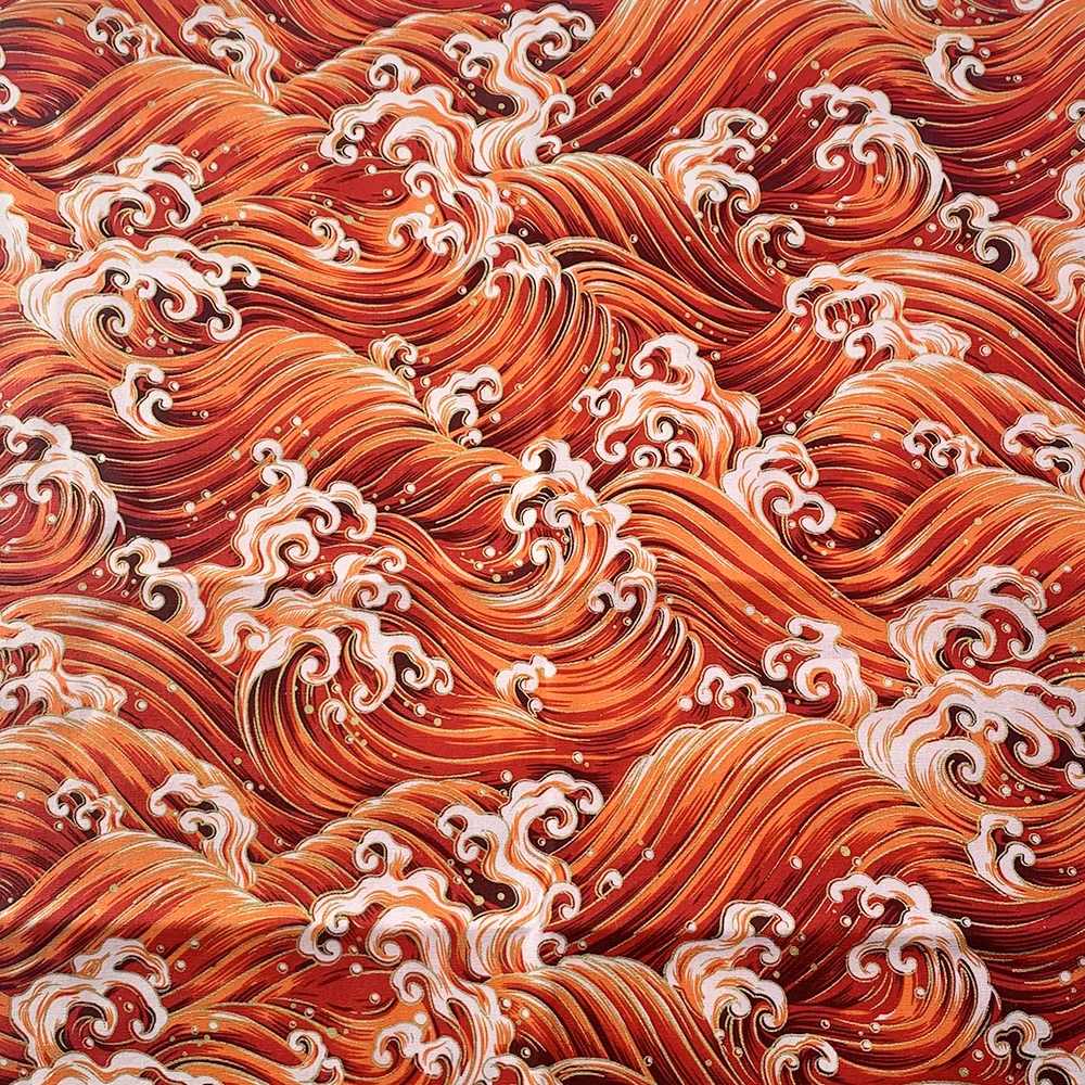 100% Cotton Bronze Fabrics For Sewing DIY Hanfu Japanese Kimono Christmas Gift Packaging Patchwork Sewing Accessories