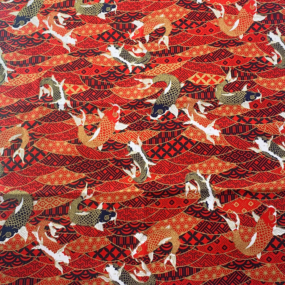 100% Cotton Bronze Fabrics For Sewing DIY Hanfu Japanese Kimono Christmas Gift Packaging Patchwork Sewing Accessories