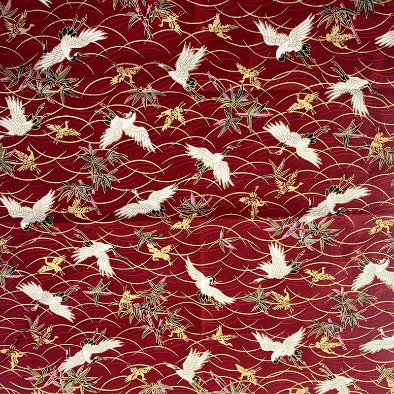 100% Cotton Bronze Fabrics For Sewing DIY Hanfu Japanese Kimono Christmas Gift Packaging Patchwork Sewing Accessories