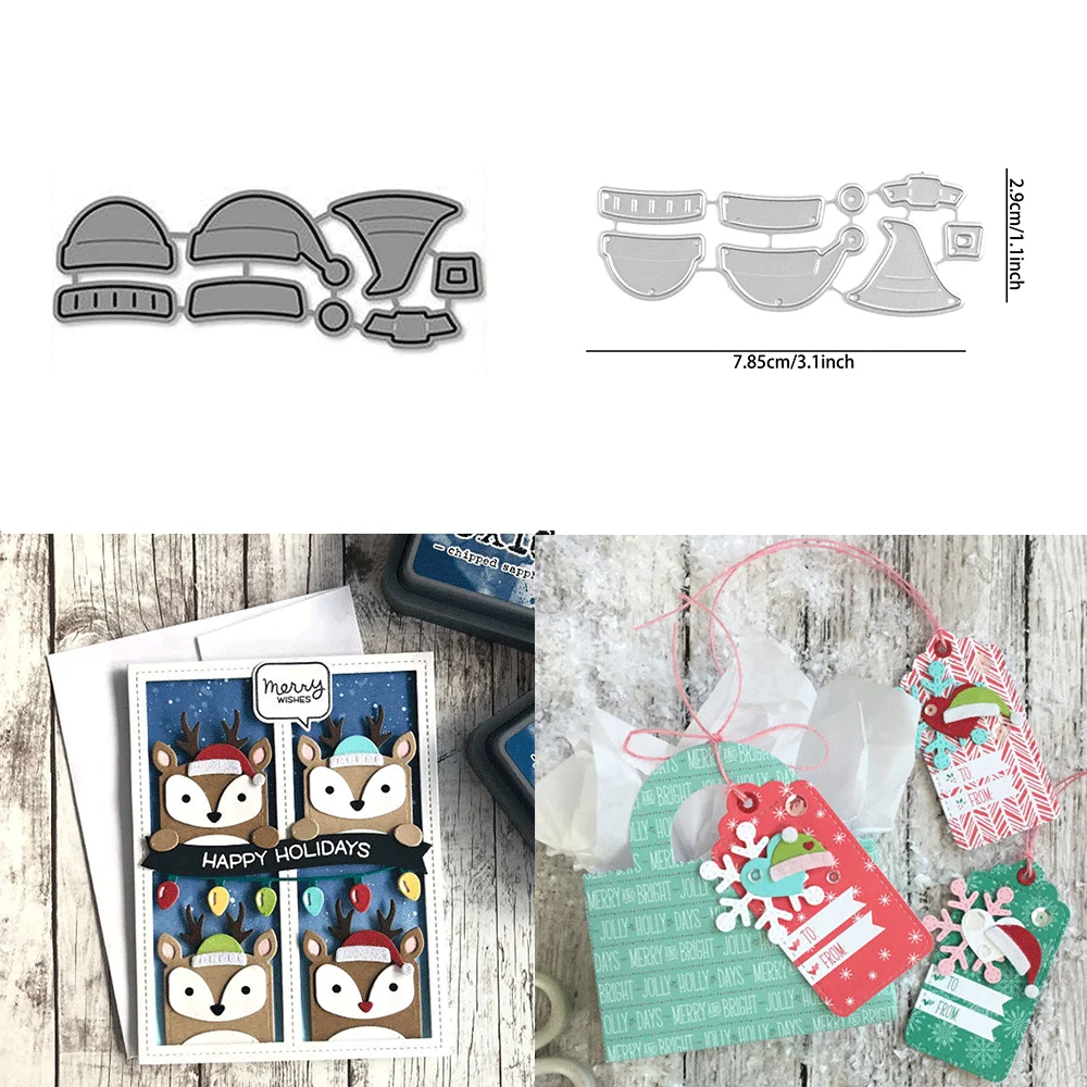Snow Globe Gift tag Metal Cutting Dies Christmas tree Embossing Diecut For DIY Card Making Scrapbooking Crafting Supplies