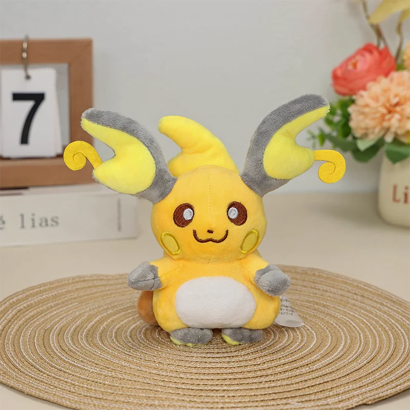 Cute Raichu Plush Toys Pikachu Evolution Raichu Soft Stuffed Animal Doll Decoration Plushies Christmas Birthday Gift for Kids