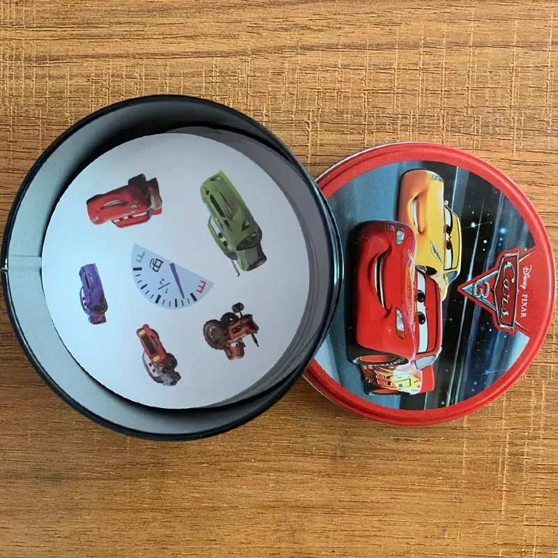 Disney Card Board Games Stitch Princess PIXAR Cars Dory Iron Box Toys Family Funny Holidays Camping Sport Friend Christmas Gift