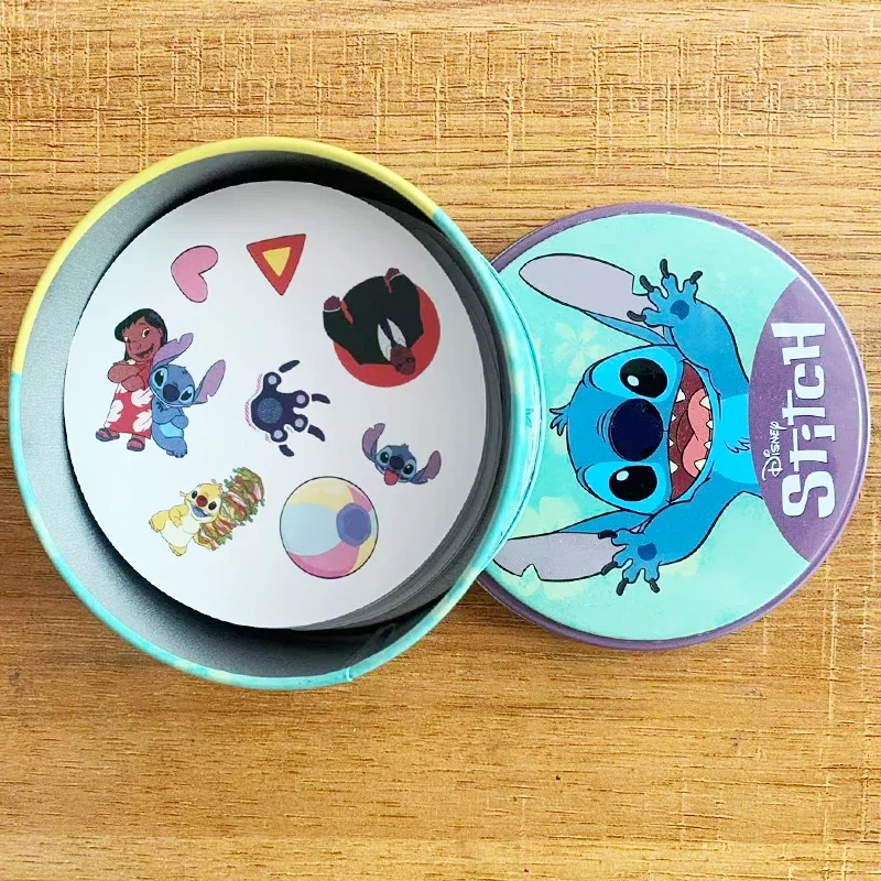 Disney Card Board Games Stitch Princess PIXAR Cars Dory Iron Box Toys Family Funny Holidays Camping Sport Friend Christmas Gift