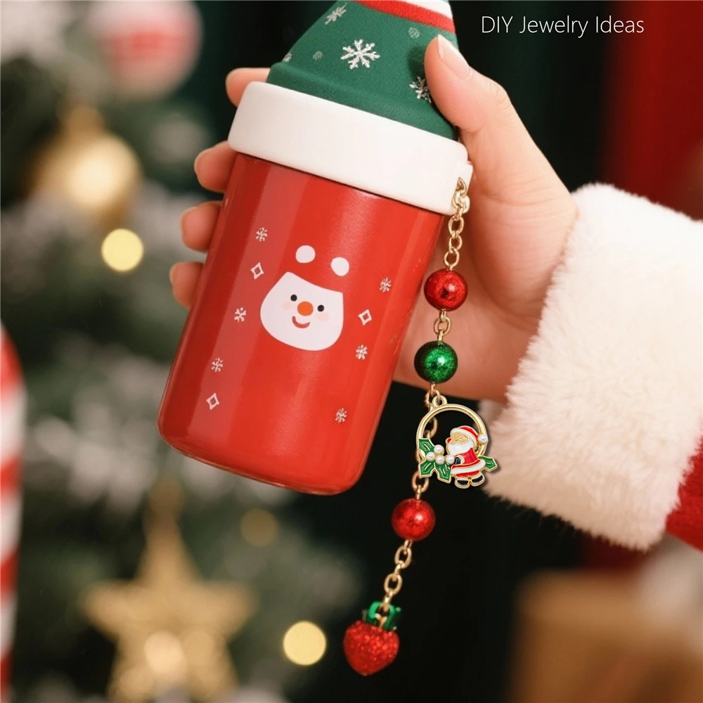 10/15/20Pcs Enamel Christmas Charms Metal Snowman Santa Christmas Tree Pendant for Necklace Bracelet Making Jewelry DIY Supplies