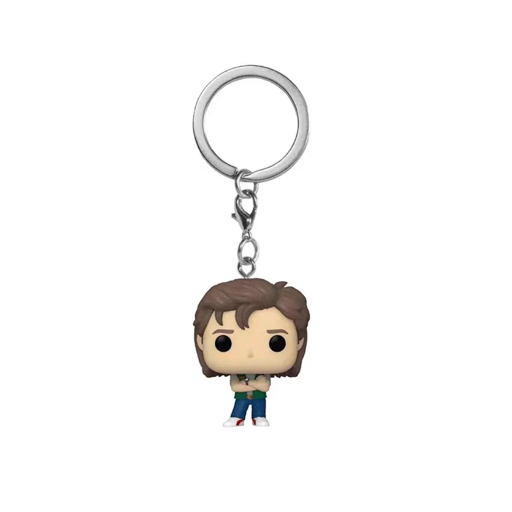 Pocket Keychain Eleven Barb Robin Steve Dustin Vinyl Figure Key Ring Model Toys Christmas Gift