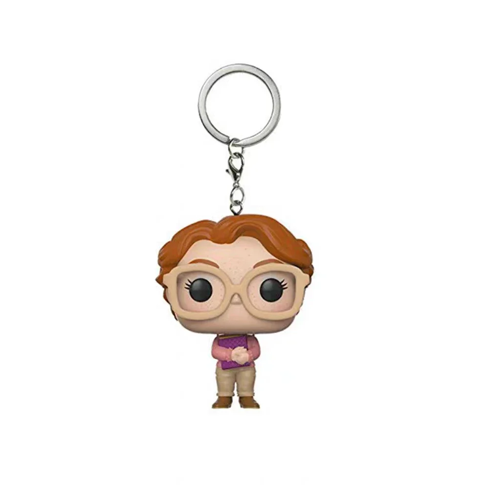 Pocket Keychain Eleven Barb Robin Steve Dustin Vinyl Figure Key Ring Model Toys Christmas Gift