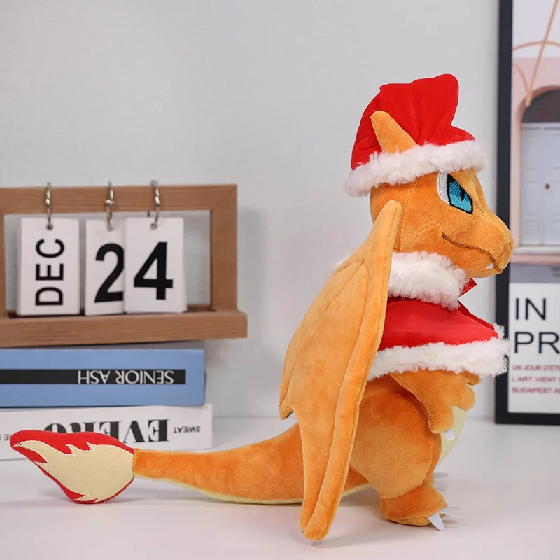 New 11 Inch Pokemon Christmas Series Plush Toys Charizard Charmander Soft Stuffed Peluche Doll Kids Child Xmas Birthday Gifts
