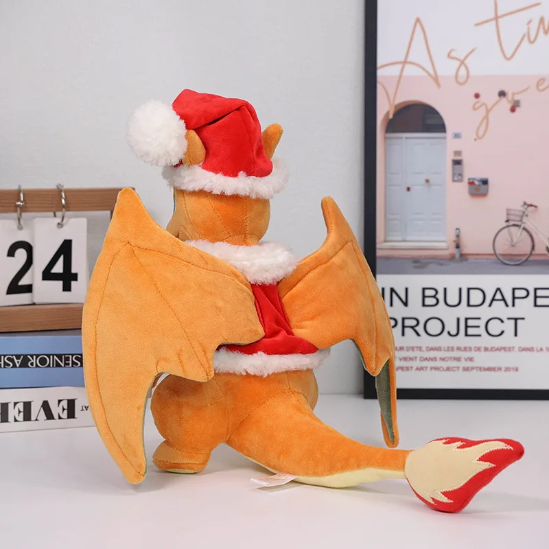 New 11 Inch Pokemon Christmas Series Plush Toys Charizard Charmander Soft Stuffed Peluche Doll Kids Child Xmas Birthday Gifts