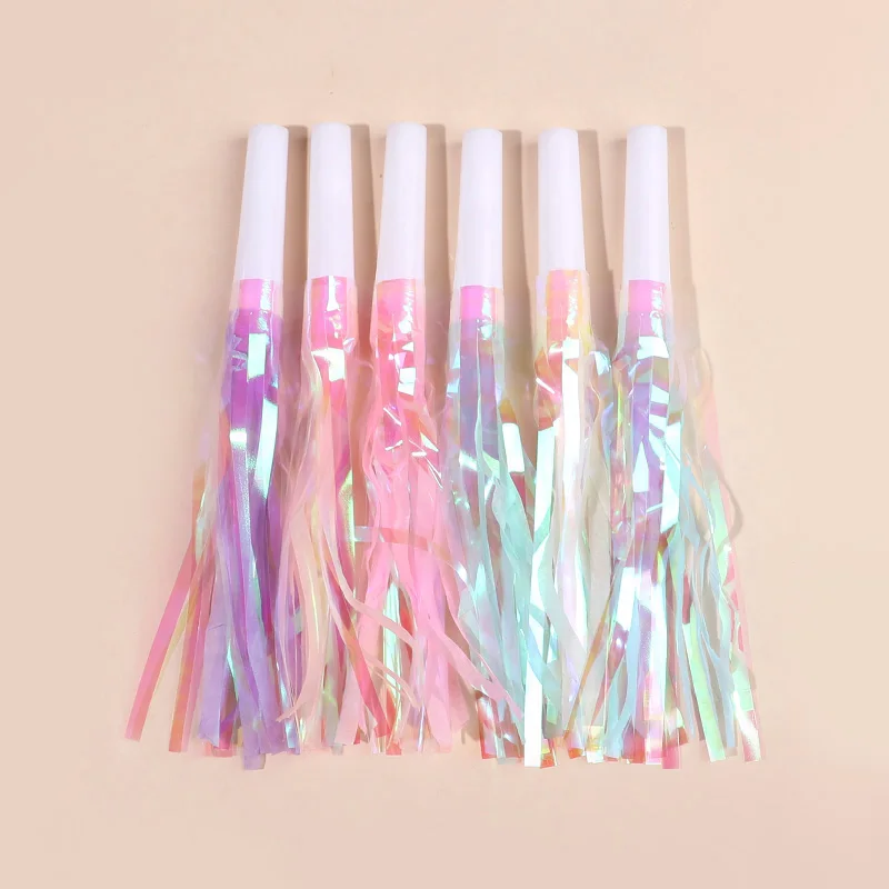 6/12/36 Pcs Colorful Blowout Whistles Wedding Gift Kids Birthday Party Favors Pinata Filler Cheer Props Christmas Noise Maker