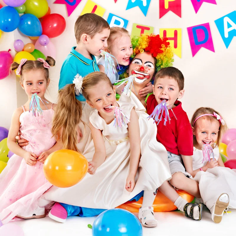 6/12/36 Pcs Colorful Blowout Whistles Wedding Gift Kids Birthday Party Favors Pinata Filler Cheer Props Christmas Noise Maker