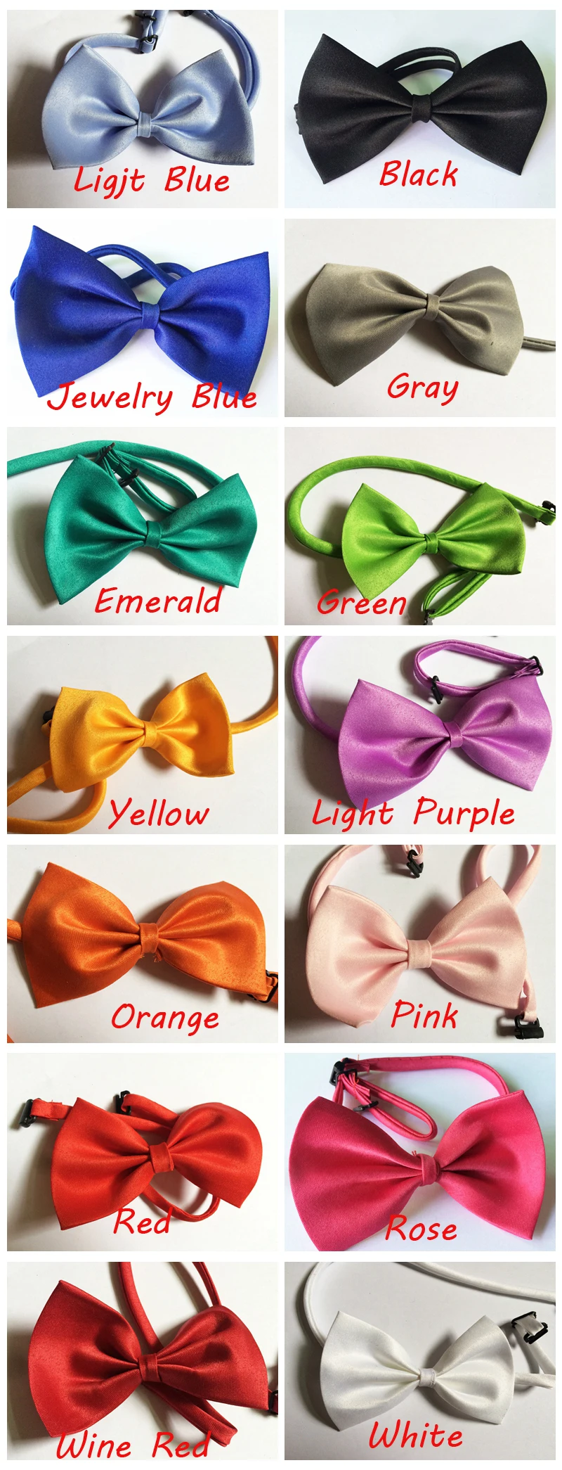 100pcs/lot Pet Christmas Gift For Dog Cute Bow Tie Cat Neck Tie Pet Grooming Accessories 20 Colors Adjustable Bows For Neck