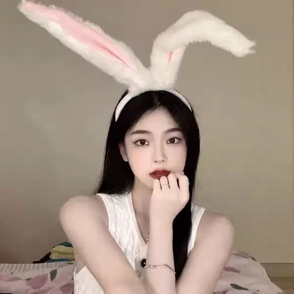 Christmas Rabbit Long Ear Headband for Women: Cosplay Bunny Girl Cute and Funny Headband Accessory