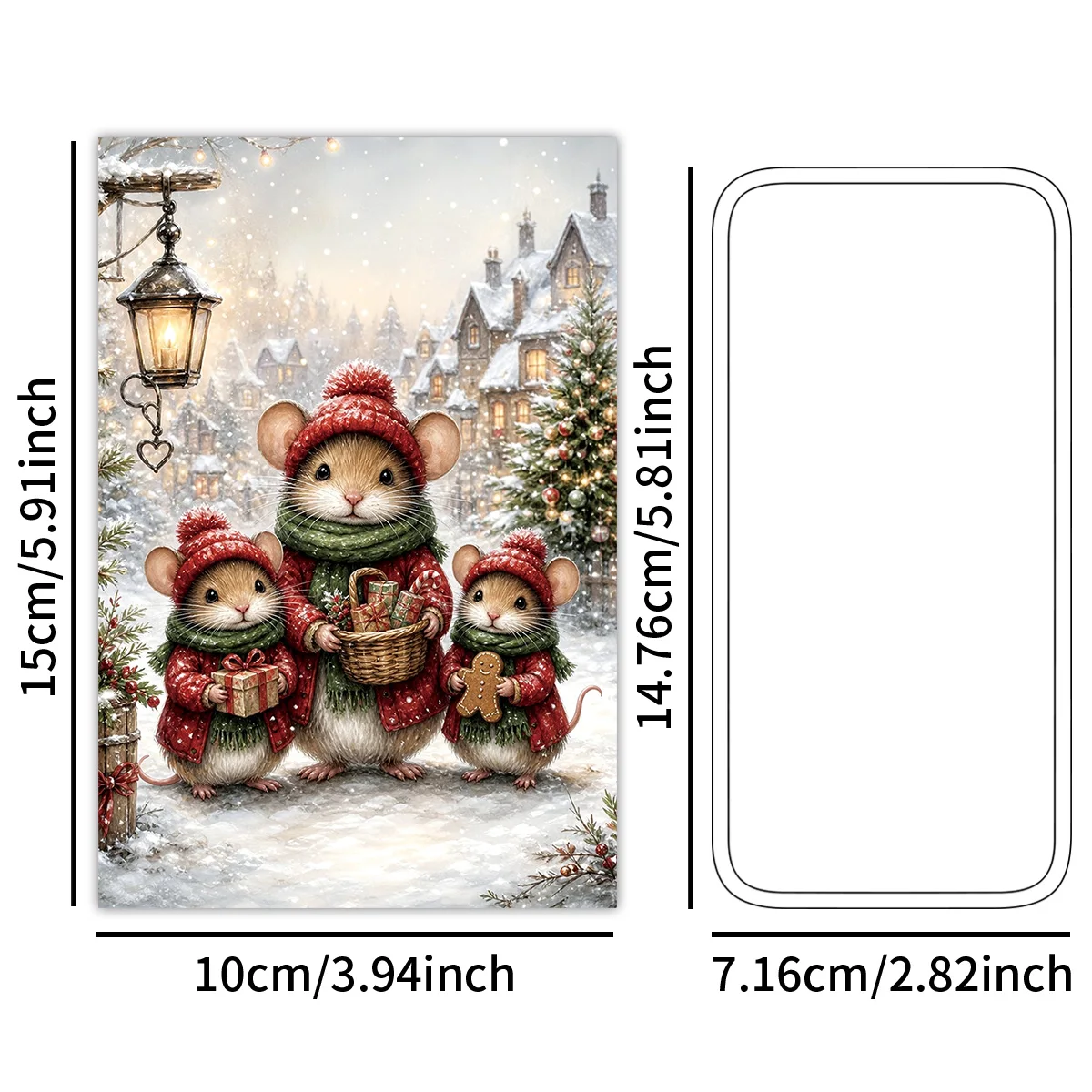 20pcs Christmas-Themed Party Invitations&Postcards,For Winter Holiday Greeting Cards,Home/Office Wall Art Decor,Gift Enclosures