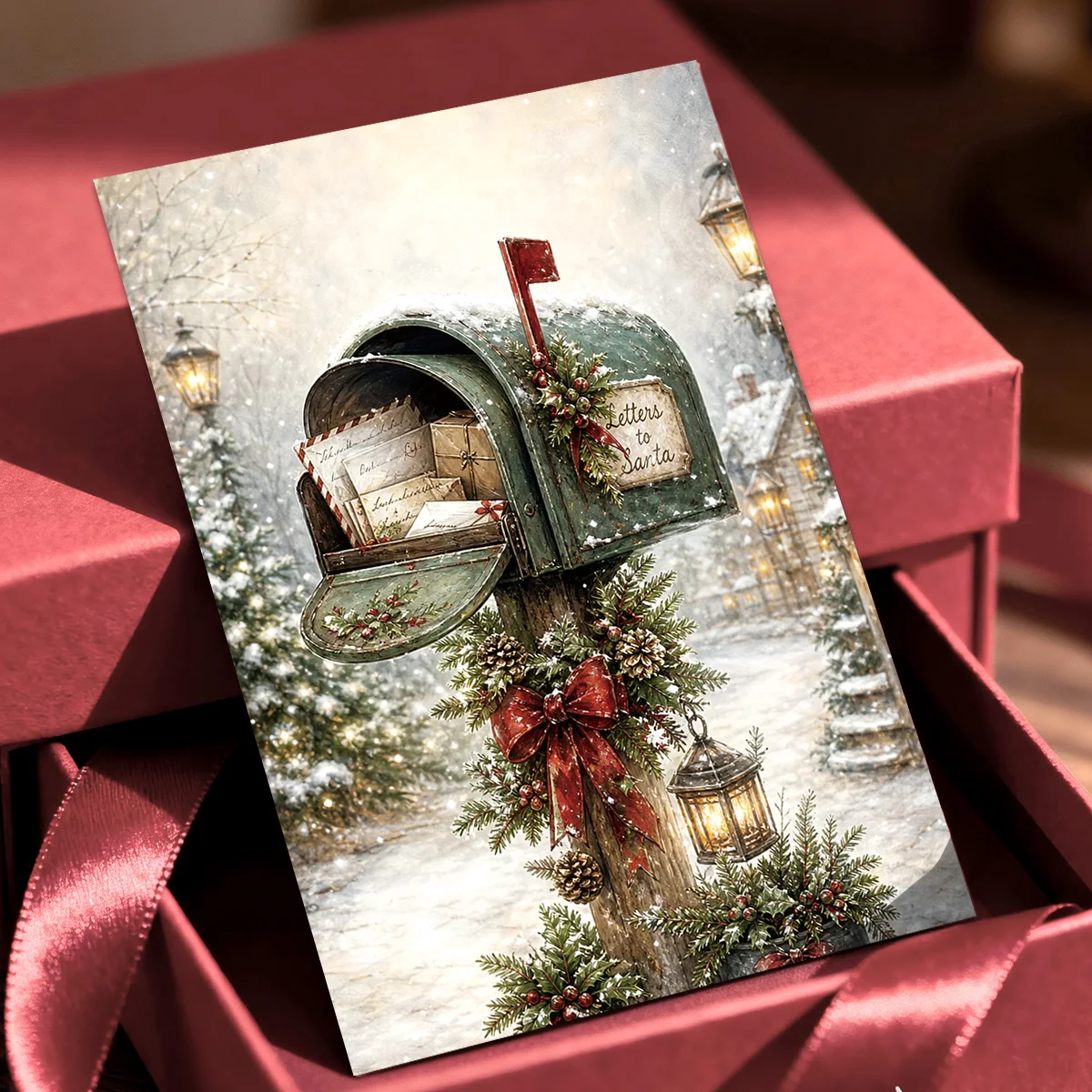 20pcs Christmas-Themed Party Invitations&Postcards,For Winter Holiday Greeting Cards,Home/Office Wall Art Decor,Gift Enclosures