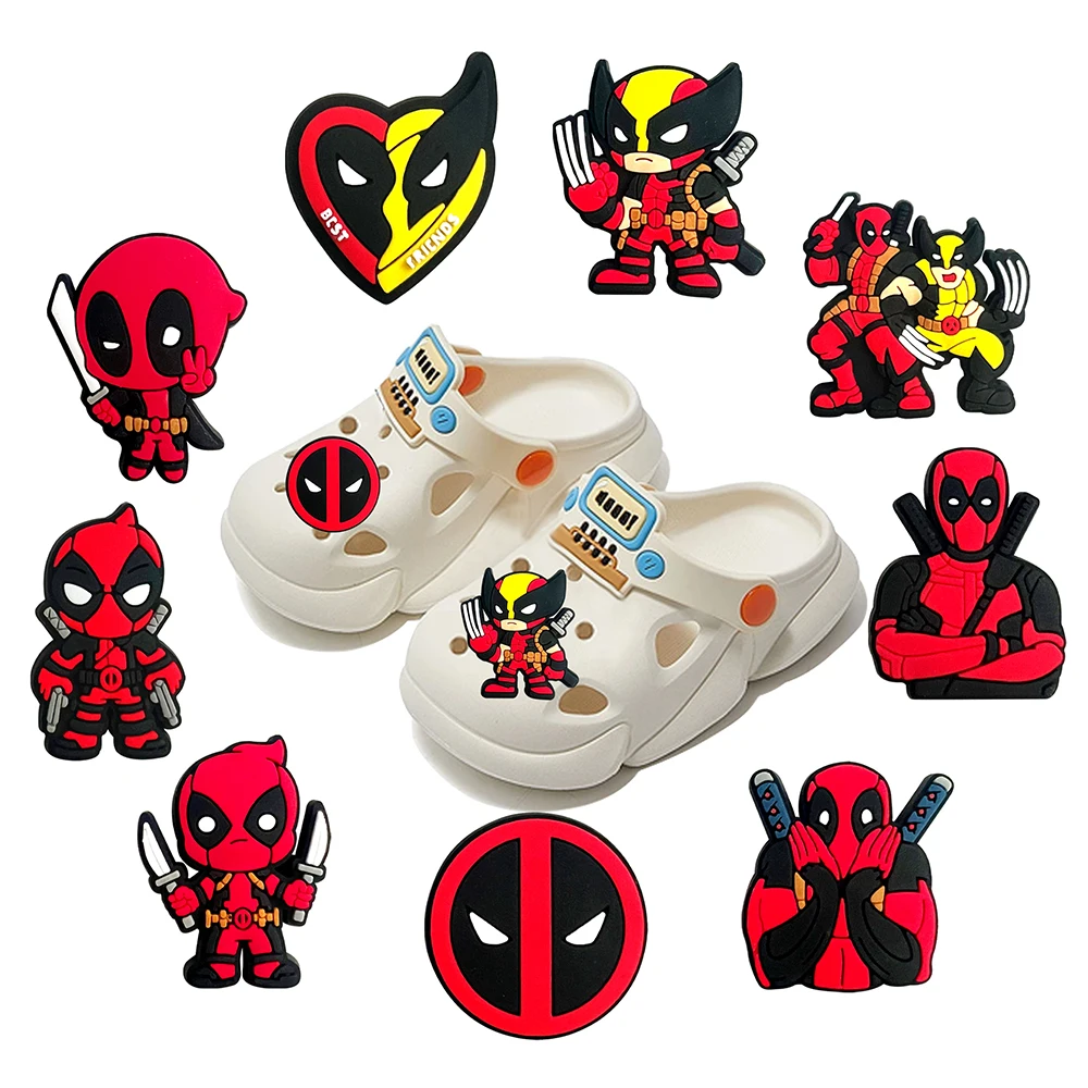 9-28Pcs Hot Toys Cartoon Series Shoe Charms For Slides Clog Sandals Shoes Decorations Accessories For Christmas Birthday Gifts