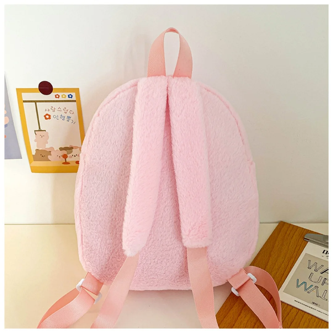 Sanrio Cartoon Lovely Hello Kitty Plush Backpack Cinnamoroll Kuromi Girl Heart Large Capacity My Melody Shoulders Bag Christmas