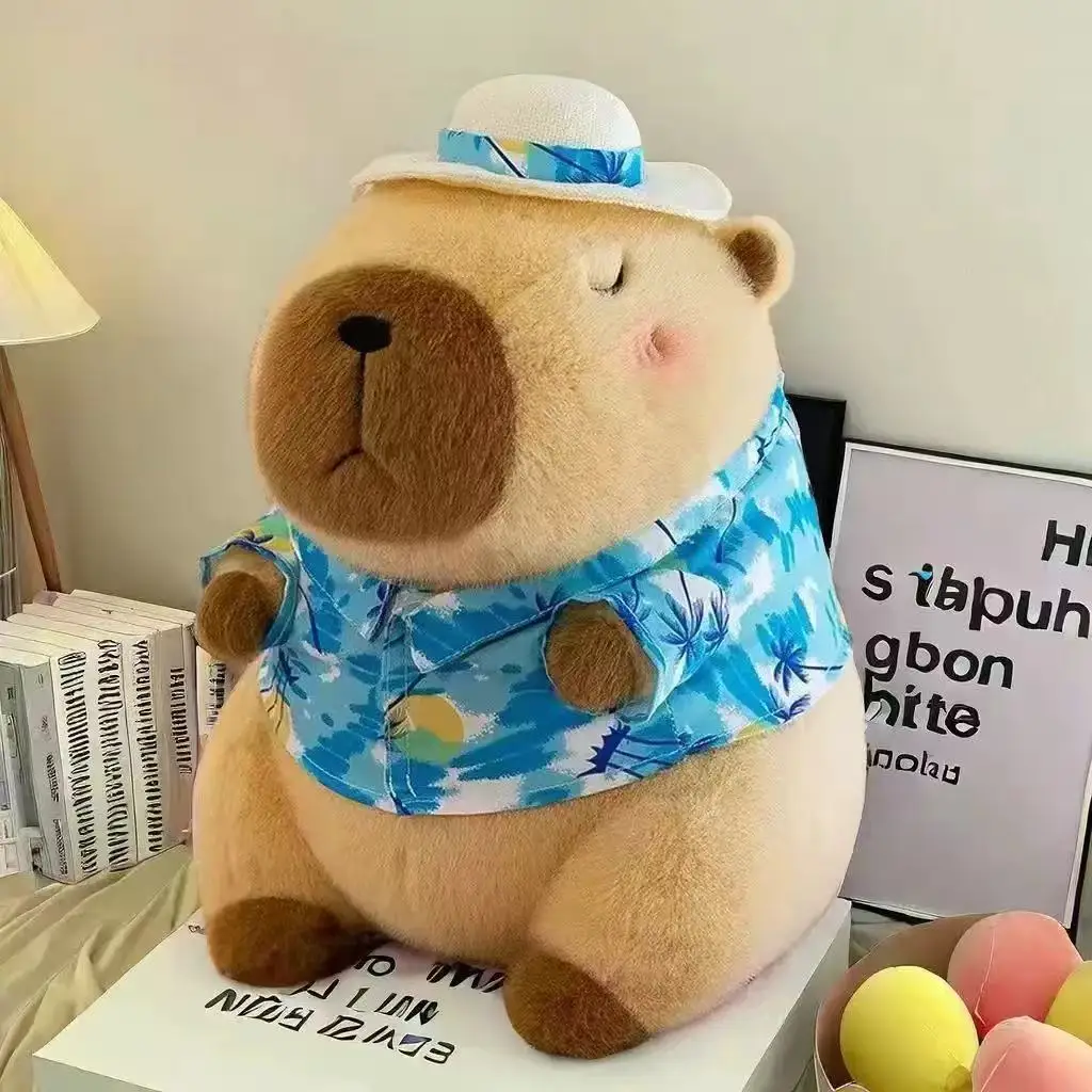 23cm Capybara Plush Simulation Capibara Anime Fluffty Toy Cute Doll Stuffed Animals Soft Doll Plush Christmas Thanksgiving Gift