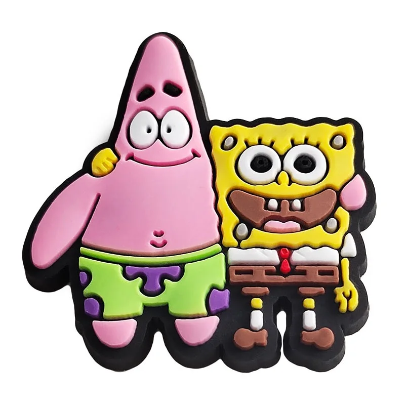 20pcs Spongebob Shoe Charms For Slides Sandals Crocs,Shoe Decorations Accessories Buckle For Christmas Birthday Party Gift