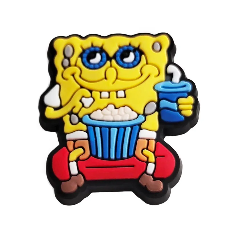 20pcs Spongebob Shoe Charms For Slides Sandals Crocs,Shoe Decorations Accessories Buckle For Christmas Birthday Party Gift