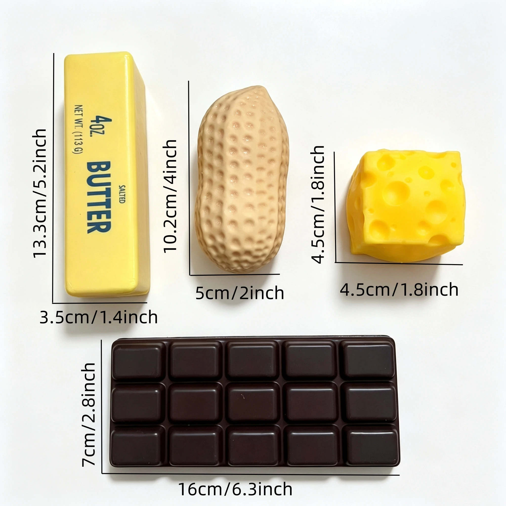 Simulation Chocolate/Peanut/Cheese/Butter Stick Squeezing Toy,Simulation Food Toy, Birthday Gift, Christmas,Halloween Present