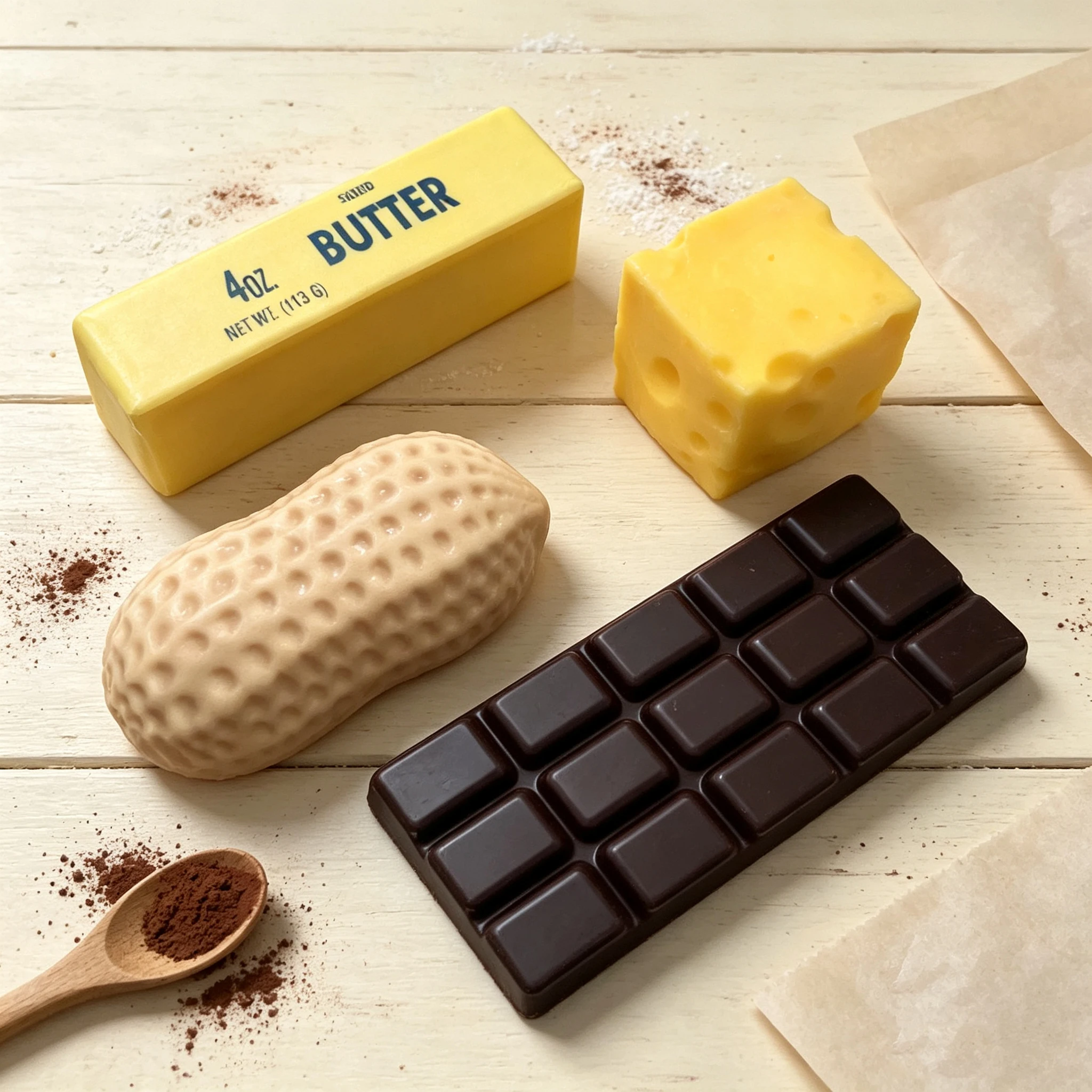 Simulation Chocolate/Peanut/Cheese/Butter Stick Squeezing Toy,Simulation Food Toy, Birthday Gift, Christmas,Halloween Present
