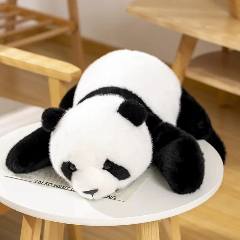 30cm Cute Panda Plush Toy Realistic Weighted Stuffed Animal Panda Soft Doll Hugging Companion Toy Child Birthday Christmas