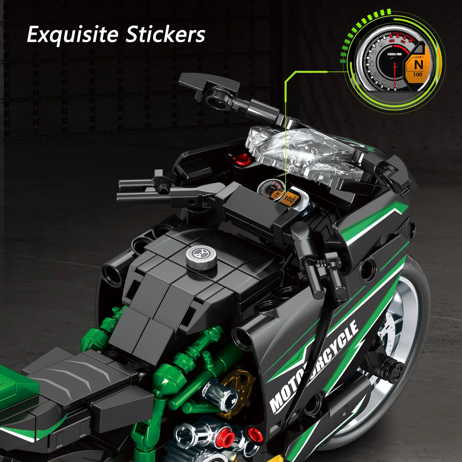 Motorcycle Building Blocks Set, Racing Superbike Model, DIY Assembly Collectible Moto Toy, Christmas Gift