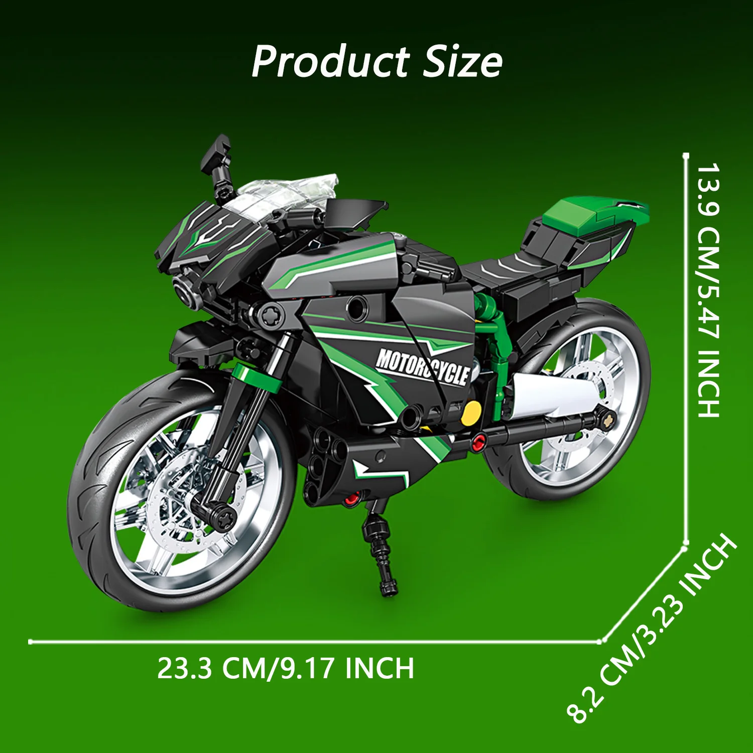 Motorcycle Building Blocks Set, Racing Superbike Model, DIY Assembly Collectible Moto Toy, Christmas Gift
