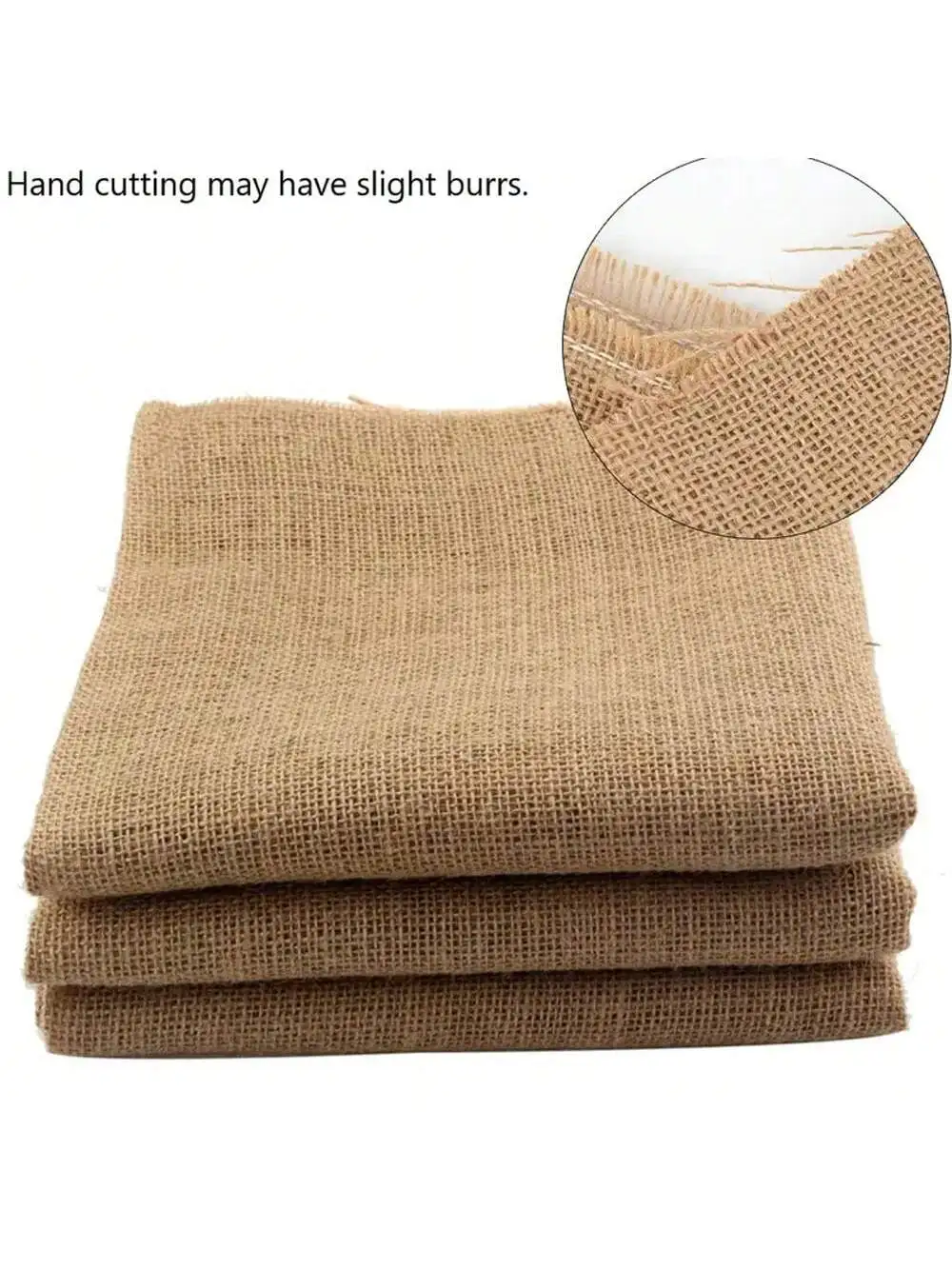 Natural Burlap Jute Sack Linen Cloth Fabric For DIY Hand Work Storage Bags Christmas Home Decoration