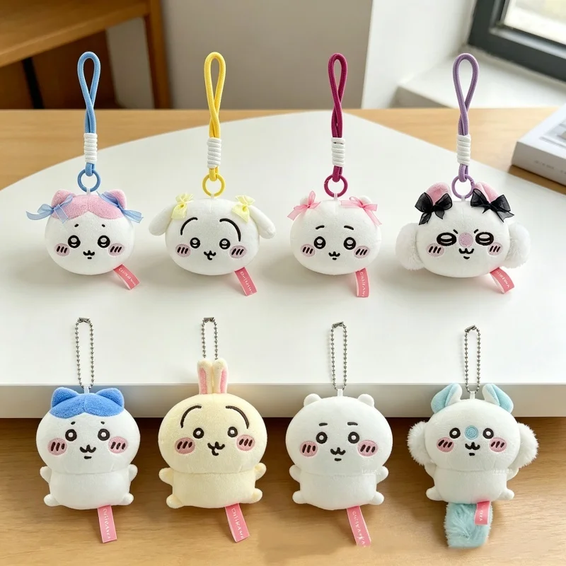 Hot Anime Genuine Chiikawa Hachiware Usagi Plush Dolls Keychains Small Pendant Bag Hangings Christmas Birthday Gifts
