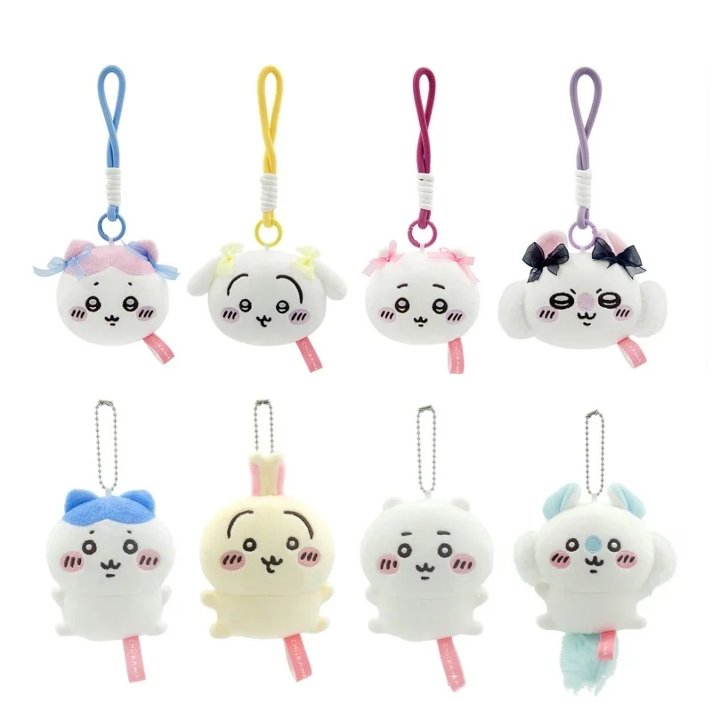 Hot Anime Genuine Chiikawa Hachiware Usagi Plush Dolls Keychains Small Pendant Bag Hangings Christmas Birthday Gifts