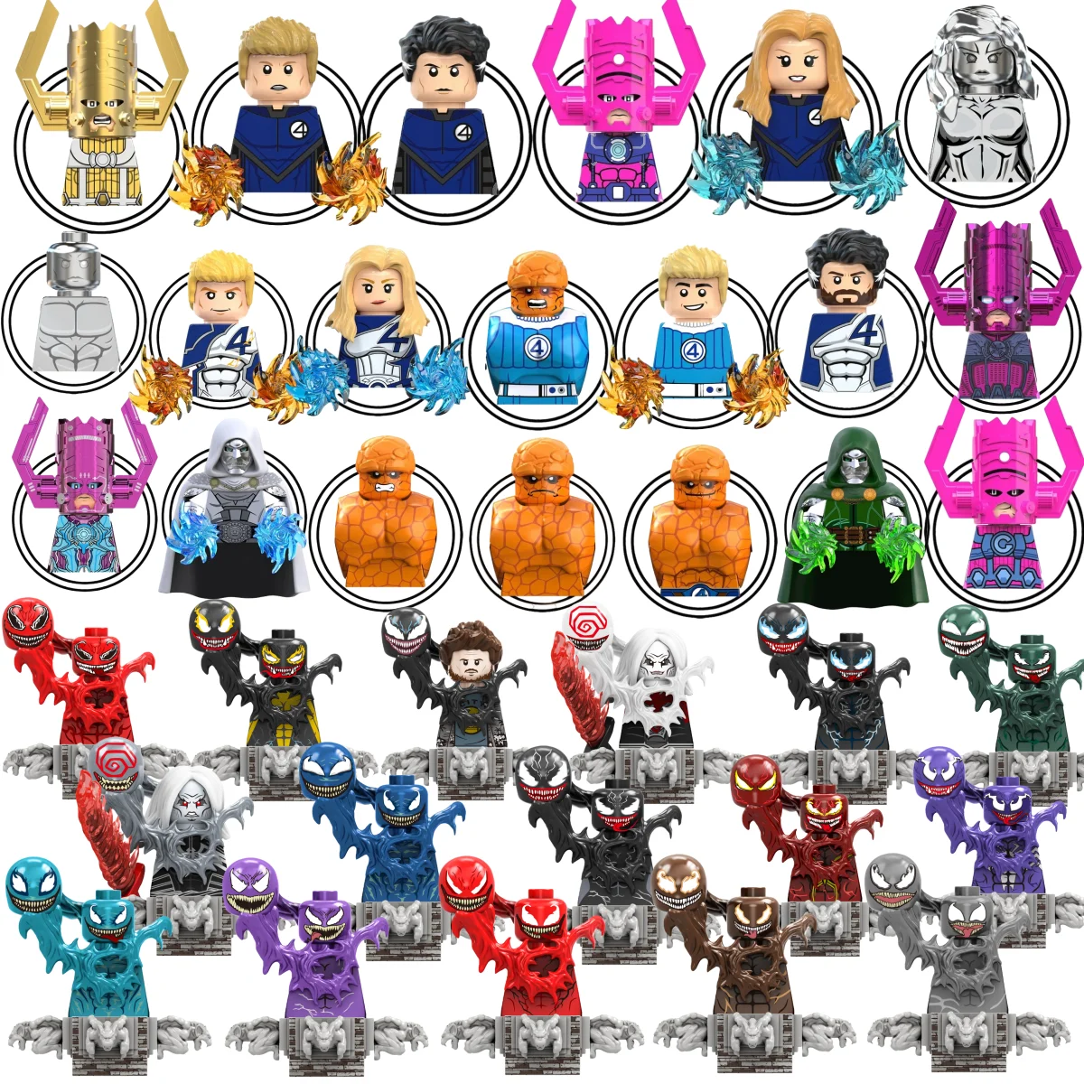 Blind Box Mini Building Blocks TV6210 Figures Big Goblin Spiderman Iron Man Venom Captain Hawk Deadpool Armor Christmas Gift Toy