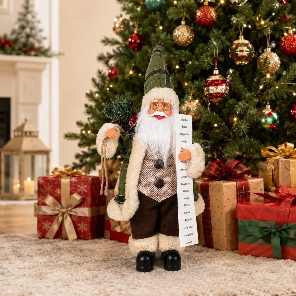 New Santa Claus Standing Figurine Christmas Decoration Window Display Ornament