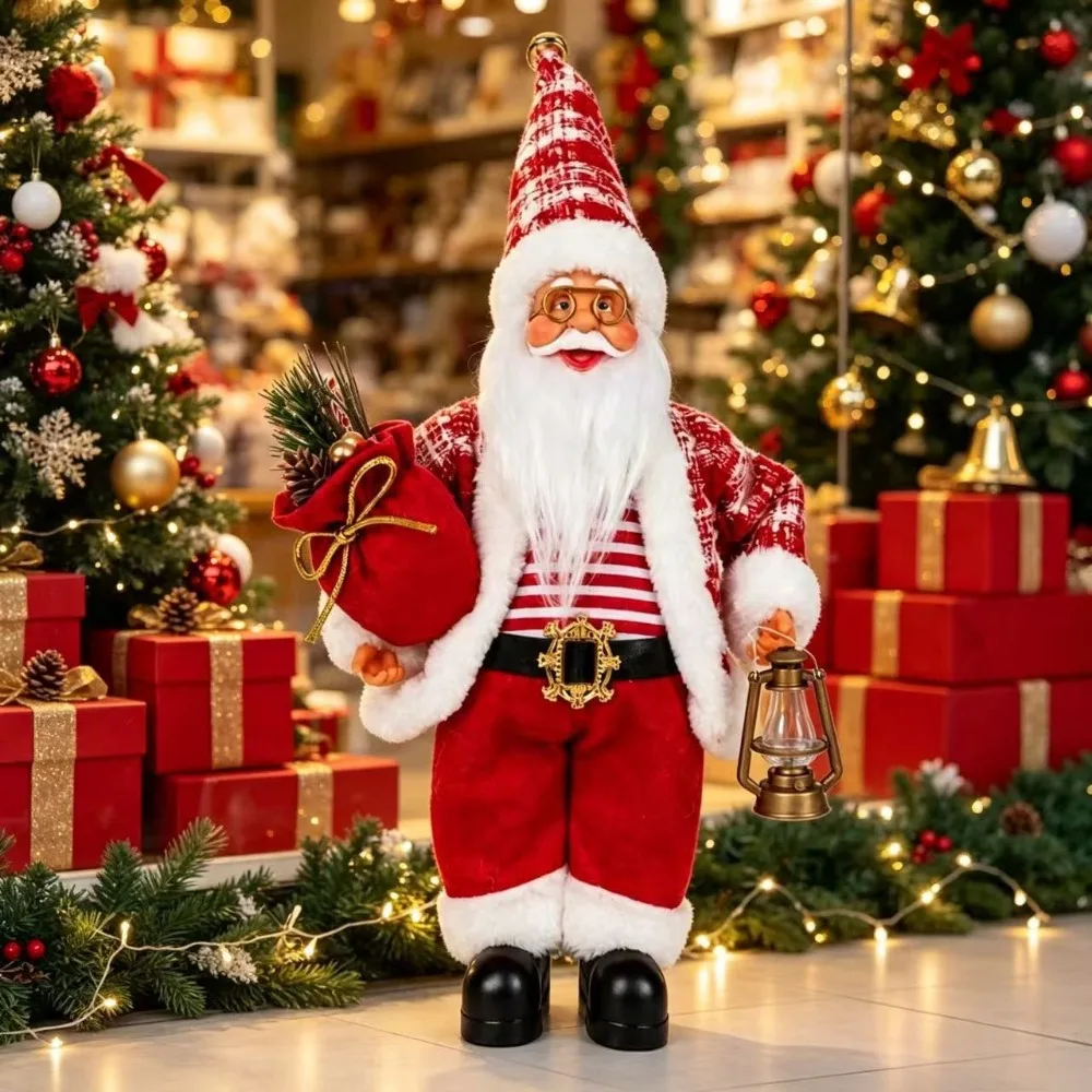 New Santa Claus Standing Figurine Christmas Decoration Window Display Ornament