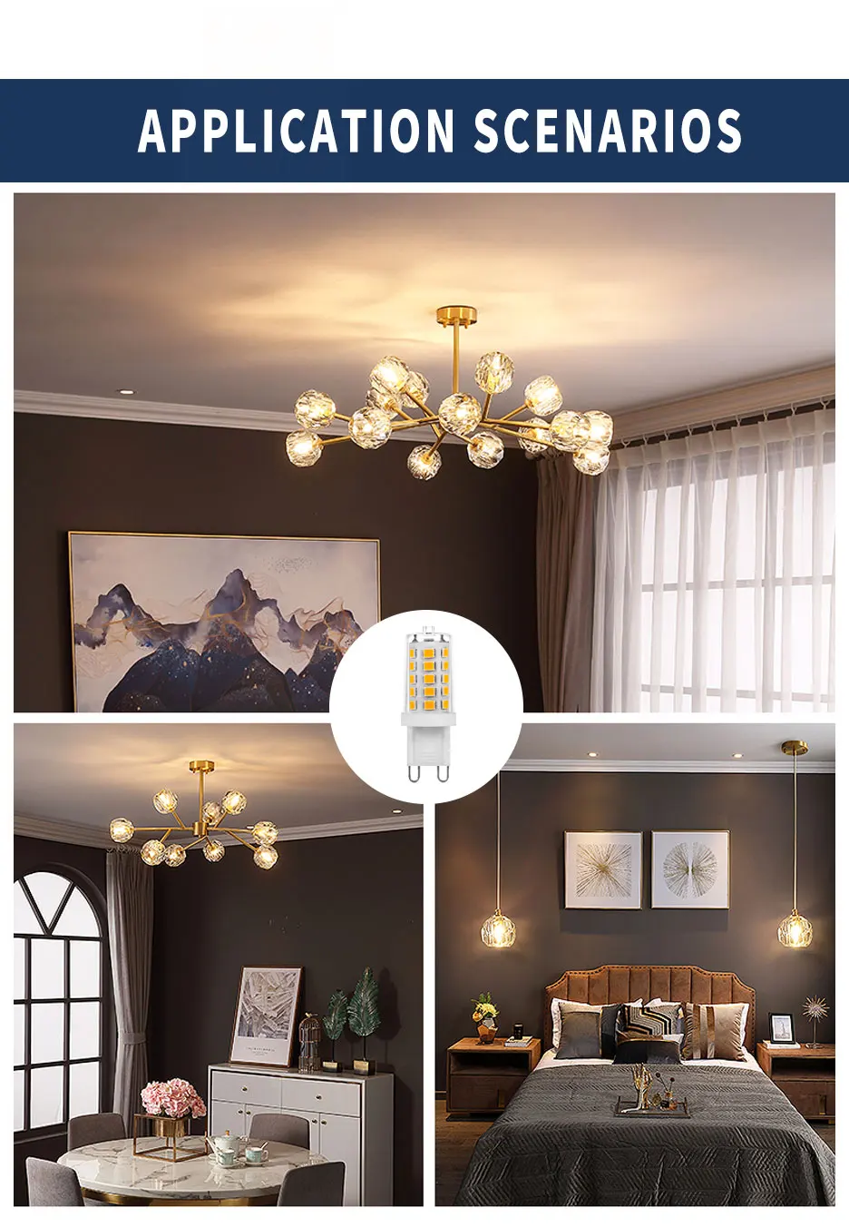 Dimmable G9 LED Bulb AC220V 110V 5W 500lm No Flicker 2835SMD 32Leds Super Bright Lampada LED Lamp For Home Lighting
