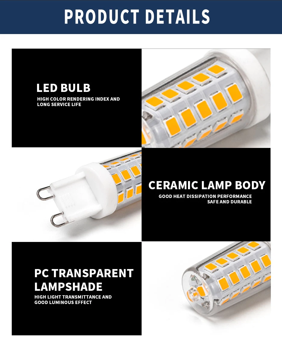 Dimmable G9 LED Bulb AC220V 110V 5W 500lm No Flicker 2835SMD 32Leds Super Bright Lampada LED Lamp For Home Lighting