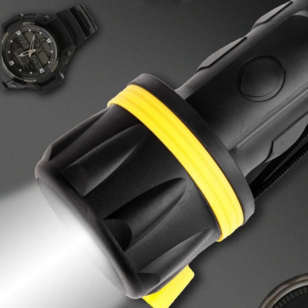 Super Bright 3LED/7LED/1W Battery Operated Rubber LED Torches Flashlight Toch Spotlight Tough Waterproof Camping Hand Light