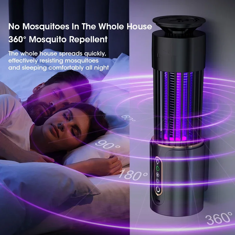 Electric Mosquito Killer Lamps Mute Insect Trap Camping Lantern Mosquito Killer Lamp USB Timing Outdoor Insect Killer Repellent