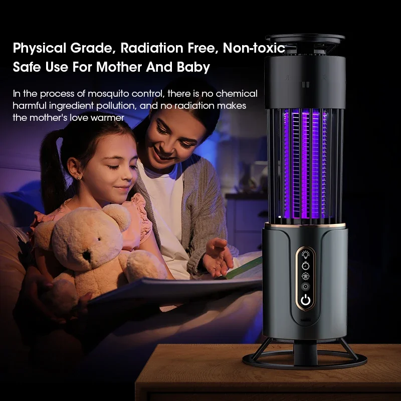 Electric Mosquito Killer Lamps Mute Insect Trap Camping Lantern Mosquito Killer Lamp USB Timing Outdoor Insect Killer Repellent