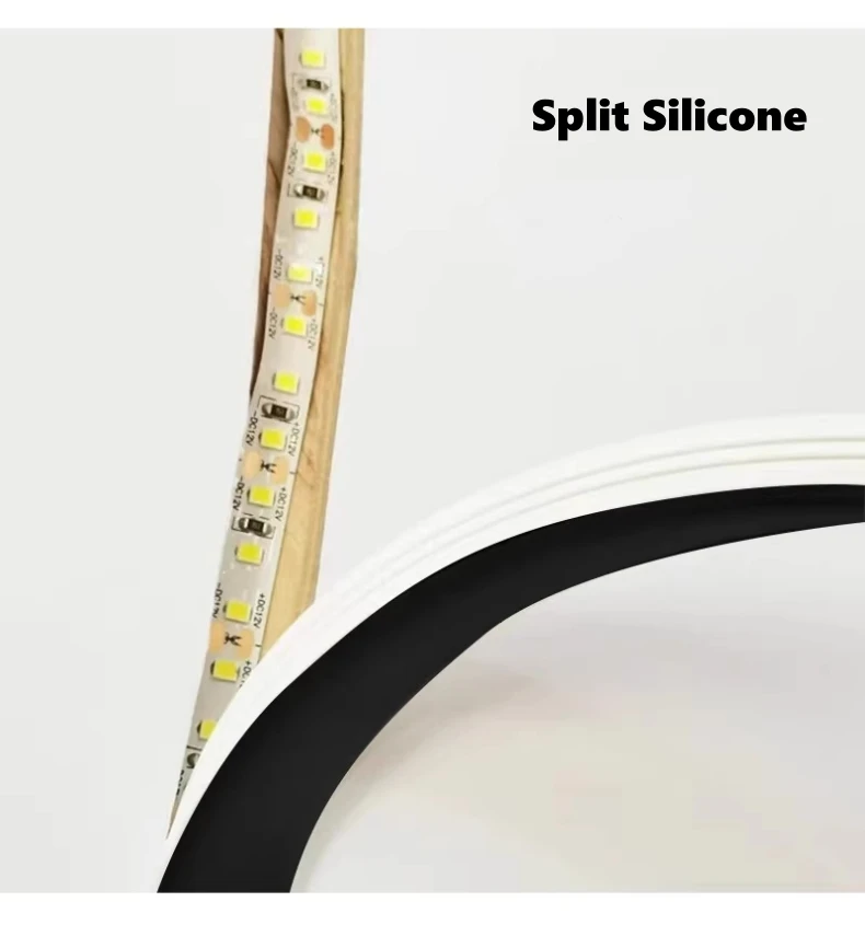 Black Flexible LED Silicone Neon Tube Waterproof Silica Gel Ribbon Rope Strip Light Living Room Decor Linear Lamp 1616 2020 3020
