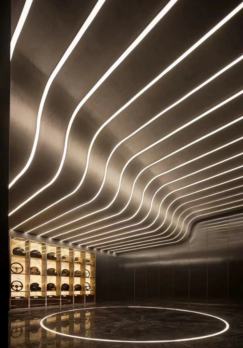 Black Flexible LED Silicone Neon Tube Waterproof Silica Gel Ribbon Rope Strip Light Living Room Decor Linear Lamp 1616 2020 3020